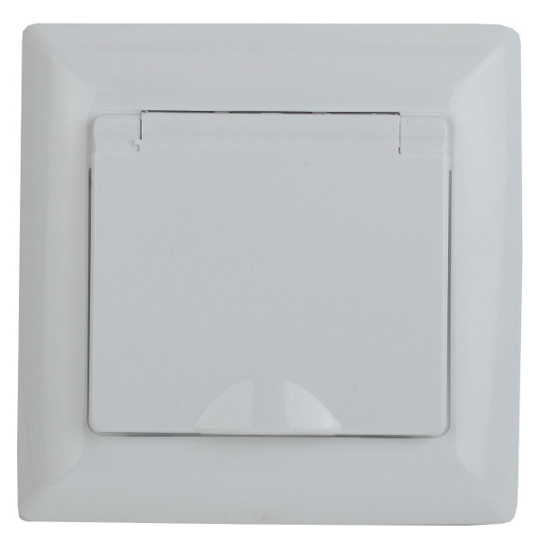 Розетка ЭРА Intro Solo Schuko 2P+E 16A 250V с крышкой белый 4-203-01 Б0043319 Розетка ЭРА Intro Solo Schuko 2P+E 16A 250V с крышкой белый 4-203-01 Б0043319