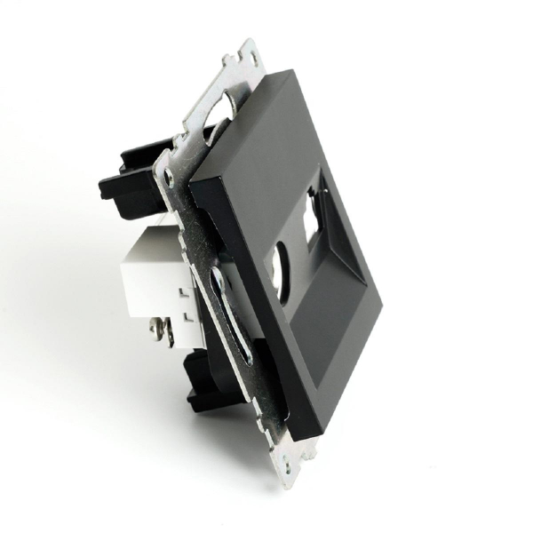 Розетка телевизионная TV + компьютерная RJ-45 Stekker Катрин GLS00-7106-05 черная 49182 Розетка телевизионная TV + компьютерная RJ-45 Stekker Катрин GLS00-7106-05 черная 49182