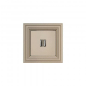 Розетка 2xUSB Liregus Retro кремовый омбре 29-117