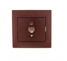 Розетка компьютерная Lezard Mira вишня 701-0601-139