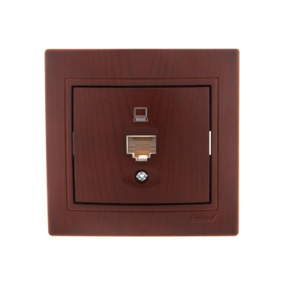 Розетка компьютерная Lezard Mira вишня 701-0601-139 Розетка компьютерная Lezard Mira вишня 701-0601-139