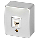 Розетка ЭРА Эксперт 11-3203-03 информационная RJ45 IP20 ОУ алюминий Б0063009