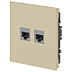 Розетка ЭРА Arktik 16-3108-04 информационная двойная 2XRJ45 шампань Б0070487