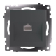 Розетка компьютерная RJ-45 Stekker Катрин графит GLS00-7107-06 49418