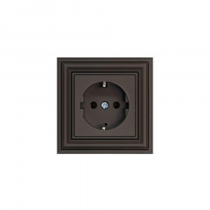 Розетка 2P+E Liregus Retro коричневый омбре 29-022