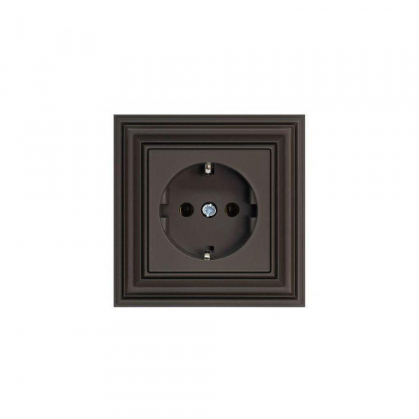 Розетка 2P+E Liregus Retro коричневый омбре 29-022 Розетка 2P+E Liregus Retro коричневый омбре 29-022