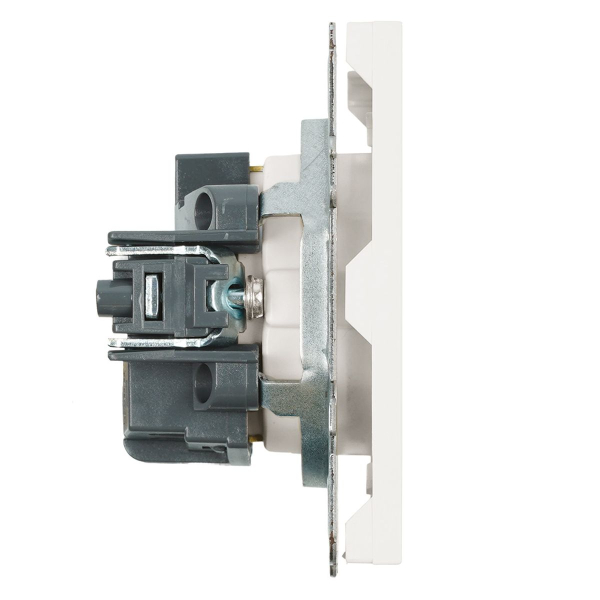 Розетка 2P+PE Stekker Эмили со шторками белый фарфор RST16-5110-01 49880