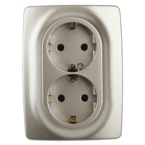 Розетка ЭРА 12 2x2P E Schuko со шторками 16A 250V 12-2108-04 Б0036445 Розетка ЭРА 12 2x2P E Schuko со шторками 16A 250V 12-2108-04 Б0036445