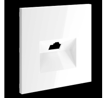 Накладка для розетки компьютерной RJ45 кат.6 S70 (белый глянцевый) Voltum VLS001301