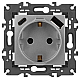 Розетка ЭРА Elegance 14-4108-03 2P+E 16A-250В со шторками с USB type-A+C 5В-3А алюминий Б0067741