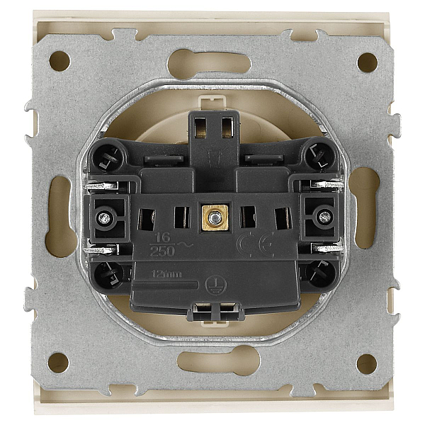 Розетка ЭРА Arktik 16-2102-04 с заземлением 2P+E Schuko со шторками 16А-250В шампань Б0070427