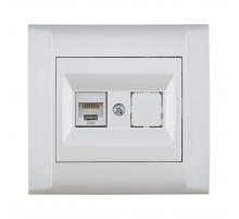 Розетка комп. двойная (1 шт. cat 5) Makel Defne 42100035
