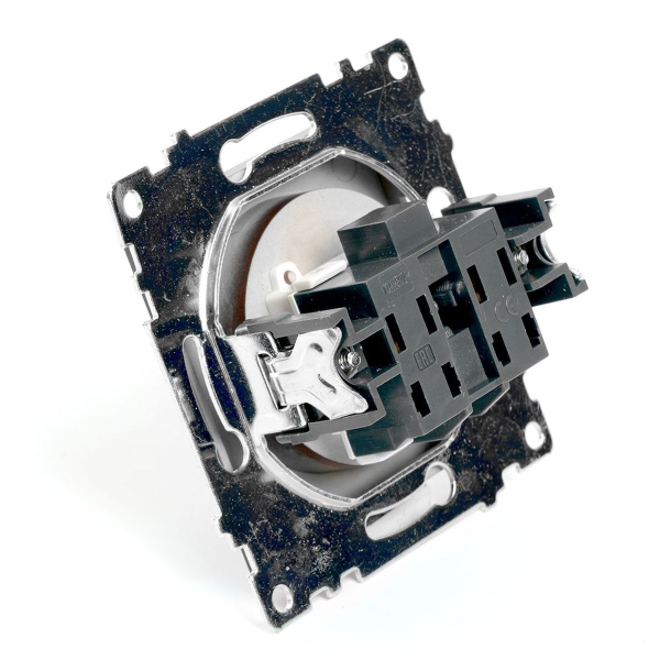 Розетка однаместная с защитной шторкой Stekker Катрин шоколад GLS10-7109-04 49025