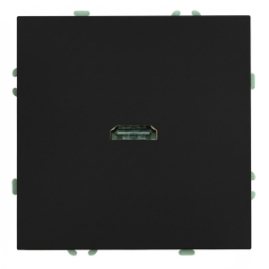 Розетка HDMI 2.0 Type A (механизм), серия Эмили, STEKKER, RST00-5118-05, черный уголь, soft touch 50171