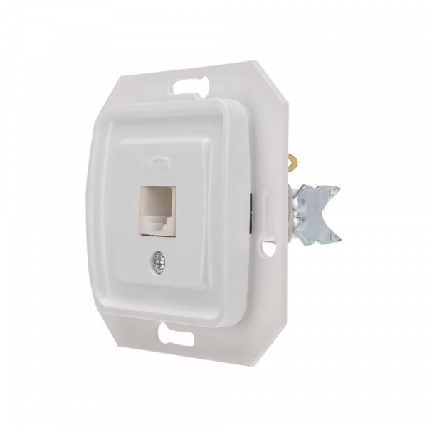 DEA Розетка Телефон RJ11 с/у мех. Бел KRANZ KR-78-0222 DEA Розетка Телефон RJ11 с/у мех. Бел KRANZ KR-78-0222