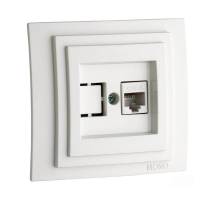 Розетка компьютерная RJ45 Mono Electric Despina 6 кат белый 102-190005-125