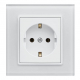 Розетка 2P+E Vesta-Electric Exclusive White белый FRZ00040004BEL