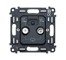Механизм розетки TV оконечной + SAT 5-862MHz 3.5dB/950-2150MHz 3.5dB AMBRELLA VOLT VM VM217