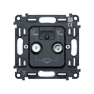 Механизм розетки TV оконечной + SAT 5-862MHz 3.5dB/950-2150MHz 3.5dB AMBRELLA VOLT VM VM217