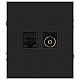 Розетка ЭРА Arktik 16-3110-05 комбинированная RJ45+TV антрацит Б0070498