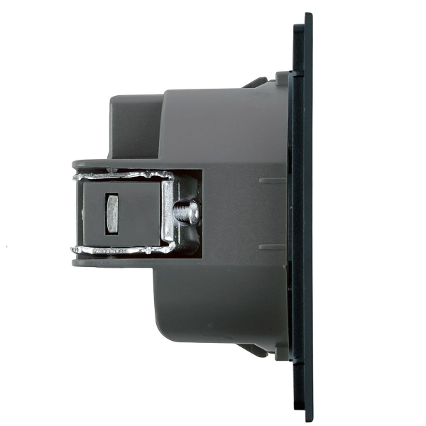 Розетка 1-местная с защитной шторкой с/з (механизм), Stekker, 250В, 16А Мия, RST16-3110-05, черный бархат 50454