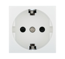 Розетка LK Studio с з/к, со шторками глянцевая поверхность (белый) LK45 851104-1