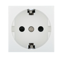 Розетка LK Studio с з/к, со шторками глянцевая поверхность (белый) LK45 851104-1