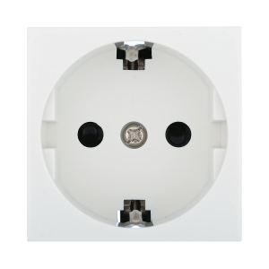 Розетка LK Studio с з/к, со шторками глянцевая поверхность (белый) LK45 851104-1