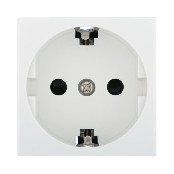 Розетка LK Studio с з/к, со шторками глянцевая поверхность (белый) LK45 851104-1