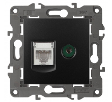 Розетка комбинированная RJ45+TV ЭРА Elegance 14-3110-05 Б0034318