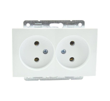 Розетка 2К двойная Mono Electric Despina/ Larissa 16A 250V винтовое подключение слоновая кость 500-000105-121