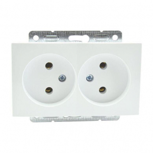 Розетка 2К двойная Mono Electric Despina/ Larissa 16A 250V винтовое подключение слоновая кость 500-000105-121