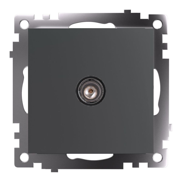 ТВ-розетка Stekker Катрин графит GLS00-7108-06 49419