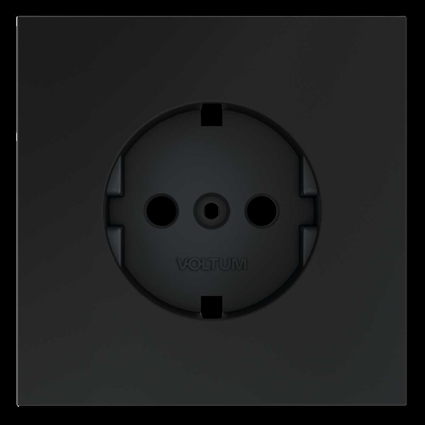 Накладка для розетки с заземлением S70 (графит) Voltum VLS000607