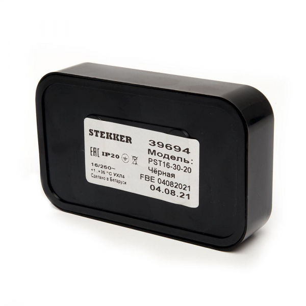 Розетка двойная 2P Stekker Брест черный PST16-30-20 39694 Розетка двойная 2P Stekker Брест черный PST16-30-20 39694