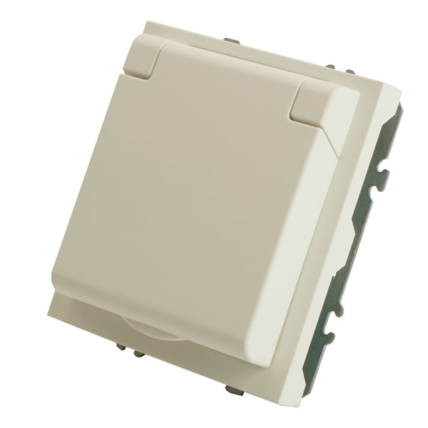 Розетка 2P Stekker Эмили со шторками крышкой белый фарфор RST16-5113-01 49878