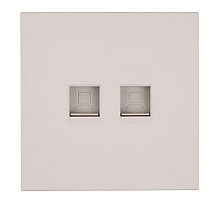 Розетка компьютерная 2-местная RJ-45 (механизм) Stekker Мия RST00-3111-08 пудровый жемчуг 50481