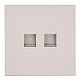 Розетка компьютерная 2-местная RJ-45 (механизм) Stekker Мия RST00-3111-08 пудровый жемчуг 50481