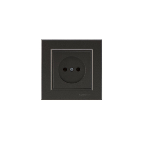 Розетка Makel 1-м СП Karea 10А IP20 б/з дым. металлик 56050022