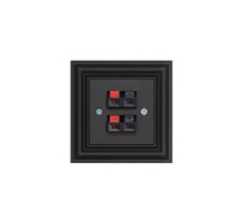 Аудиорозетка двойная Liregus Retro черный матовый 29-241