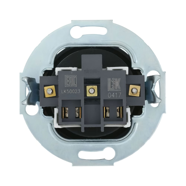 Розетка LK Studio без з/к, со шторками (черный) LK Vintage 883308-1