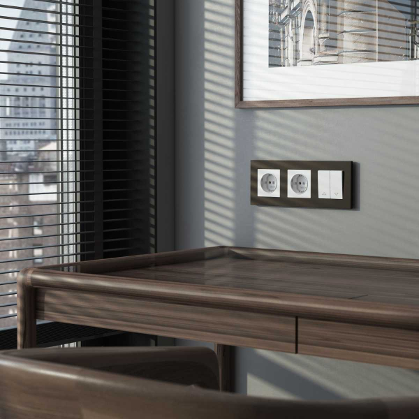 Розетка с заземлением, безвинтовой зажим Werkel белый W1171301 4690389155321