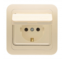 Розетка с заземлением и крышкой Makel Mimoza 25029