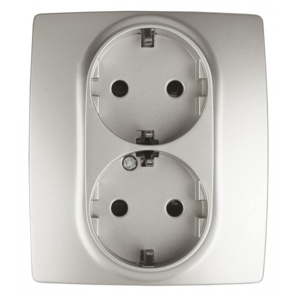 Розетка ЭРА 12 2x2P E Schuko со шторками 16A 250V 12-2104-15 Б0019334 Розетка ЭРА 12 2x2P E Schuko со шторками 16A 250V 12-2104-15 Б0019334