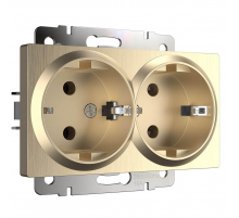 Розетка двойная Werkel шампань рифленый W1172010 4690389160585