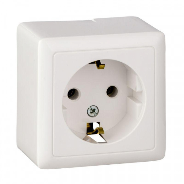 Розетка 2К+З Systeme Electric Хит 16A 250V белая RA16-133-B