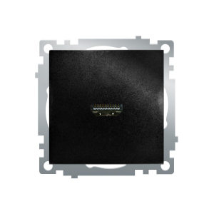 Розетка HDMI 2.1, Type A  (механизм), STEKKER GLS00-7118-05, серия Катрин, черный 50062