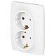 Розетка ЭРА Серия 12 12-2106-01М 2X2P+E Schuko 16А-250В белый матовый Б0065721