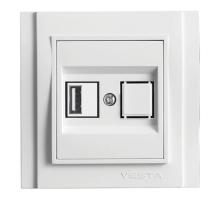 Розетка USB Vesta-Electric Verona белый FRZ00050301BEL