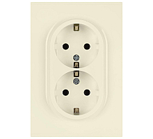 Розетка ЭРА Arktik 16-2104-02 двойная с заземлением 2X2P+E Schuko 16А-250В слоновая кость Б0070445
